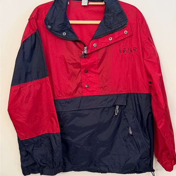 Izod Other - Izod Red and Navy Jacket vintage windbreaker